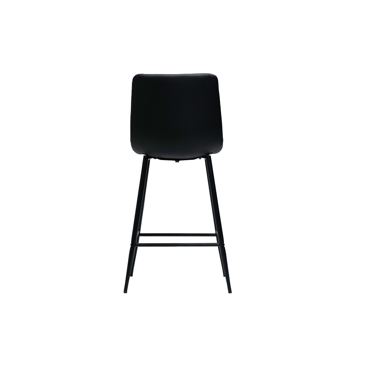Tabourets de bar design noirs H65 cm (lot de 2) MAXWELL