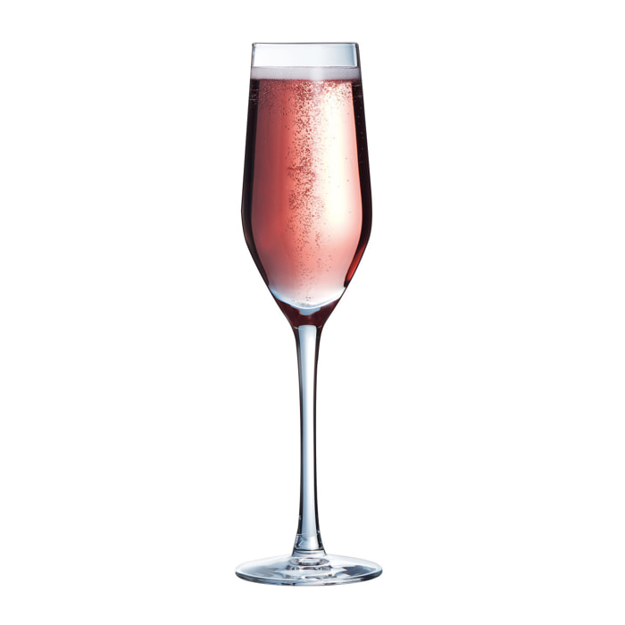 Sens - Lot de 6 flûtes 16 cl et 6 verres à pied 27 cl