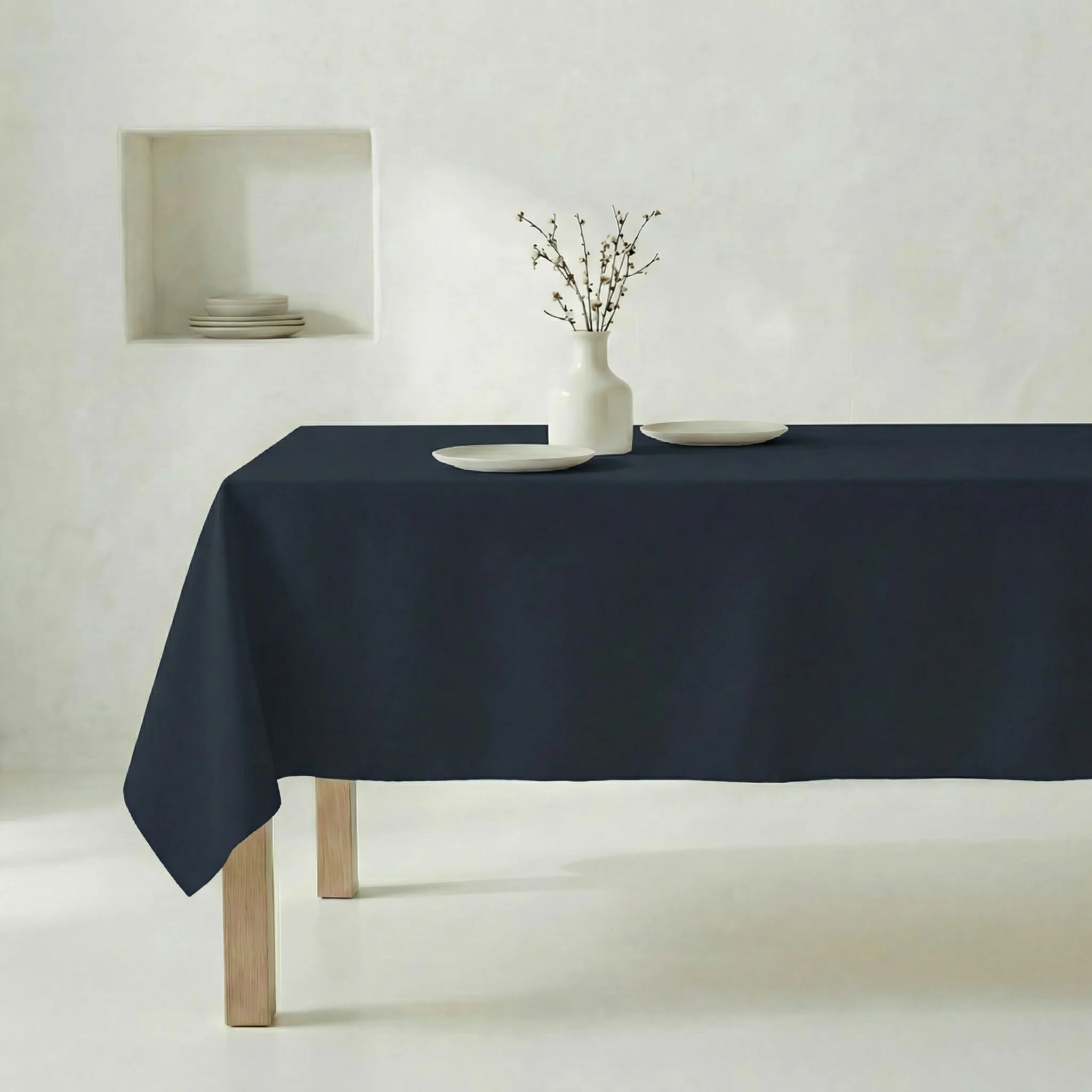Nappe antitache au toucher tissu imperméable DEEP NAVY