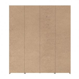 Dressing Armoire 2 portes coulissantes 5 tablettes et 1 miroir - 6 coloris - THAIS