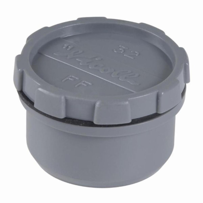 Tampon de visite mâle-femelle NICOLL + bouchon - PVC gris - Ø 40 mm - FH