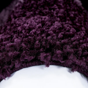 Tapis poils longs shaggy tissé motif simple NIVA