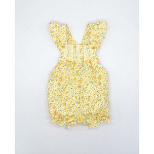 PETO CORTO CON VOLANTE DE FLORES AMARILLO