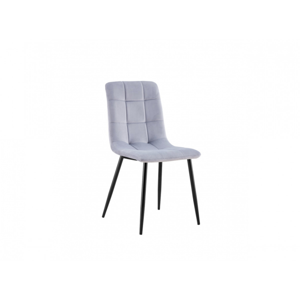 Chaise en velours avec piétement métal noir - 3 coloris - PAOLA