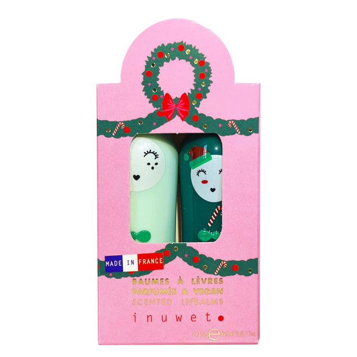 Cerise Pomme - Coffret 2 Baumes à Lèvres Édition Limitée Noël