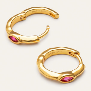 Pendientes Aro Alma Rosé Baño Oro