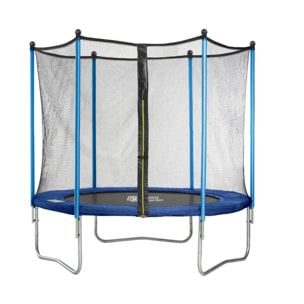 Trampoline "Happy" - Ø 1.80 m - Avec filet + échelle + couverture + kit d'ancrage