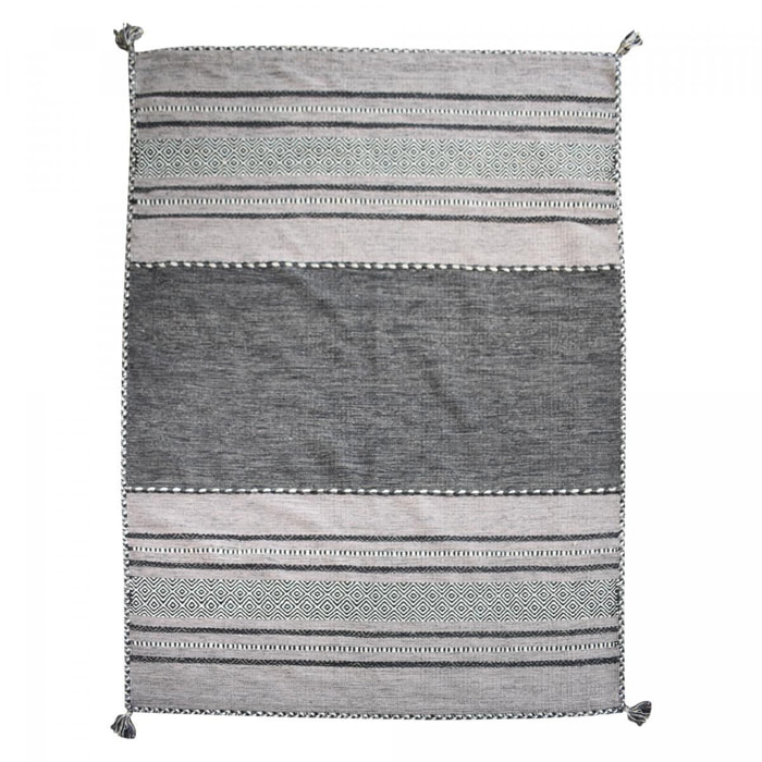 Tapis kilim Buvo tissé à la main en Coton