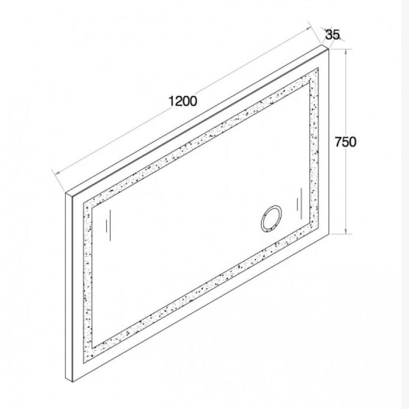 Miroir salle de bain LED Zoom 120 cm