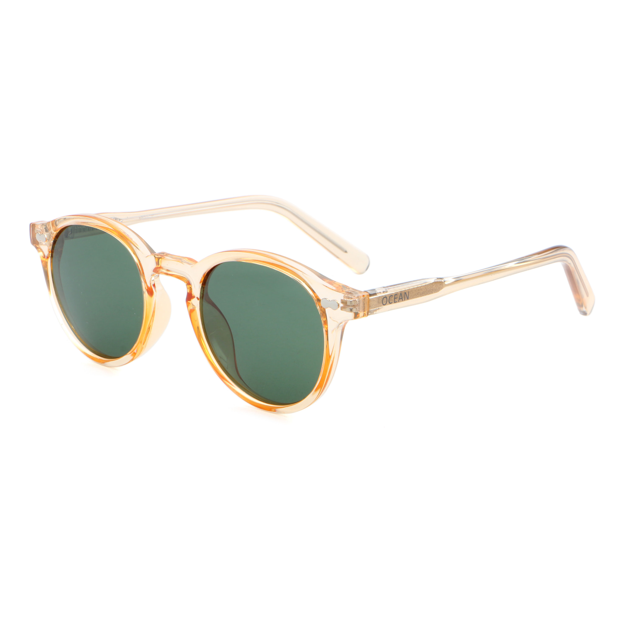 Gafas de sol OCEAN BOWIE - Champagne transparente brillante / Verde