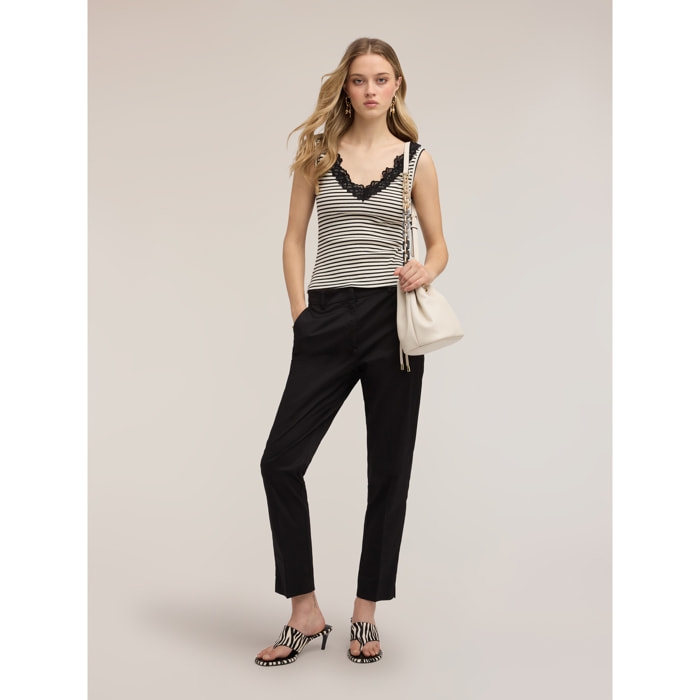 Motivi - Pantalones regular slim - Negro