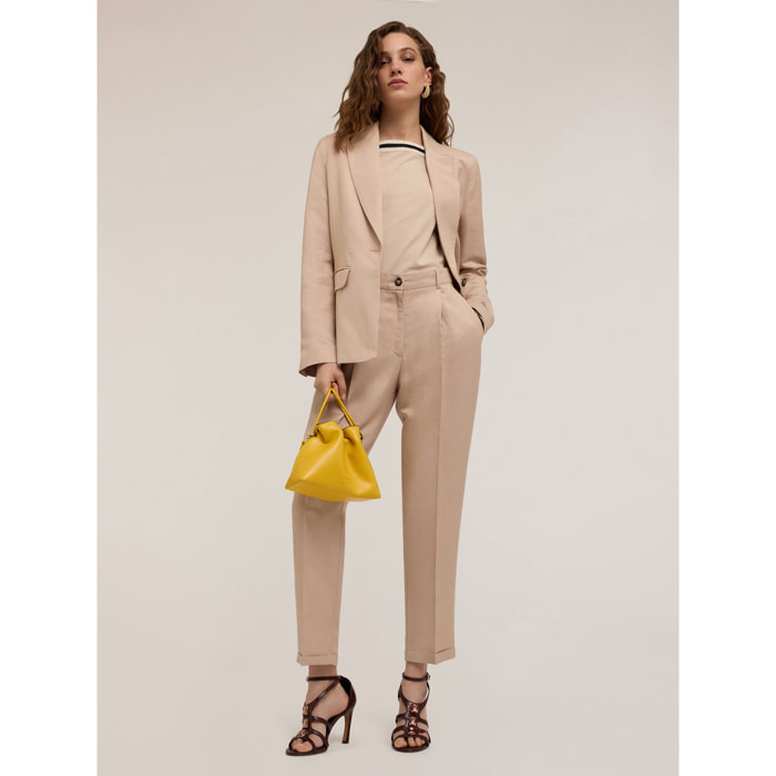 Motivi - Blazer monopetto misto lino - Beige