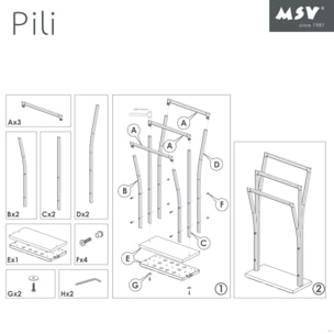 Porte Serviettes Acier PILI Chrome MSV