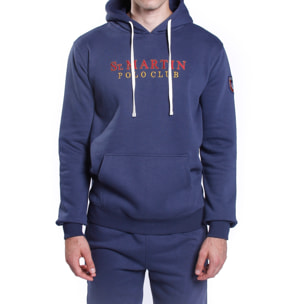 Felpa con cappuccio e logo ricamato inside brushed