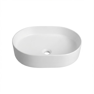 Vasque à poser ovale 50 x 36,5 x 12 cm sans trop-plein blanc mat PixL (CEPX5037WM)