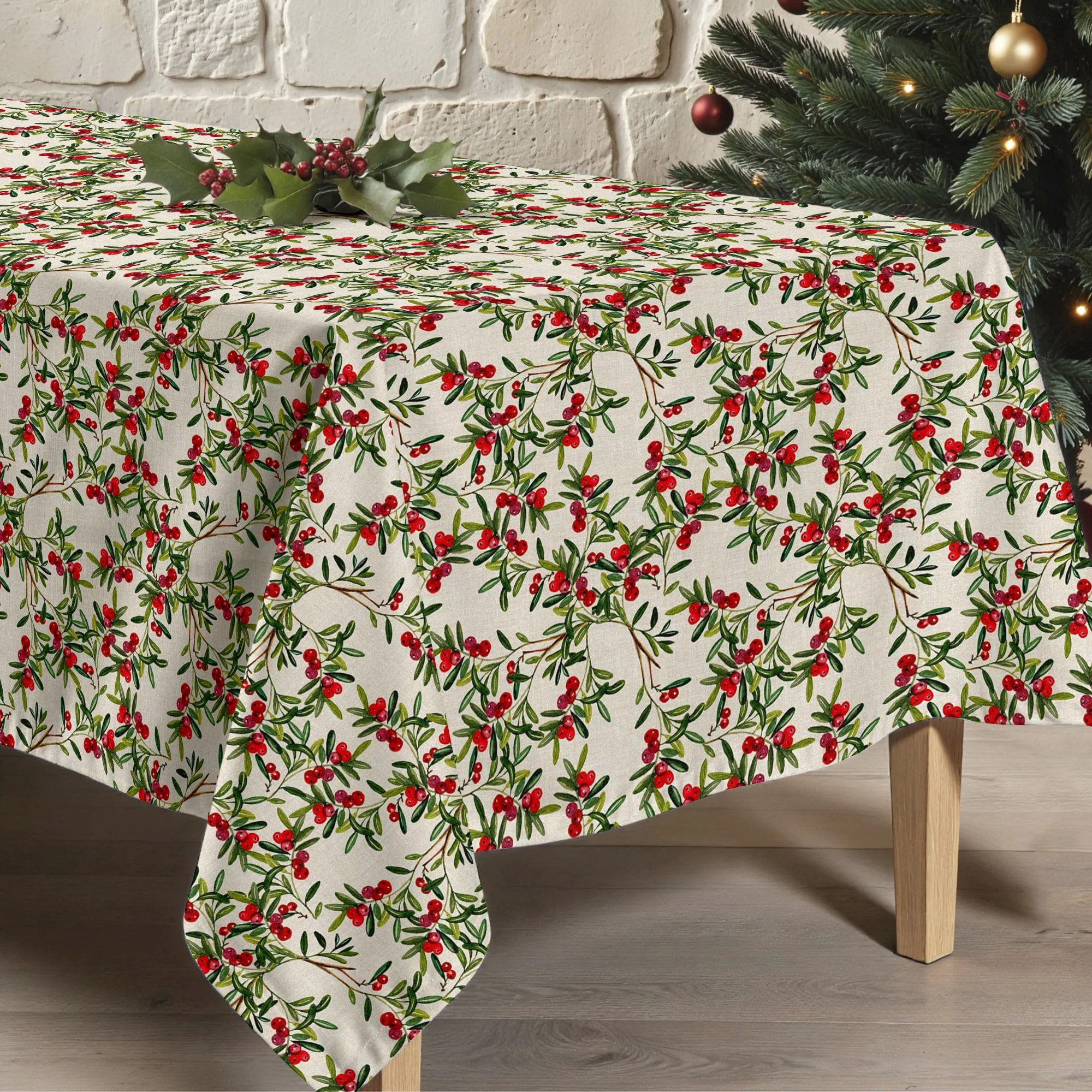 Nappe en résine Anti-tâches Navidad Hojas