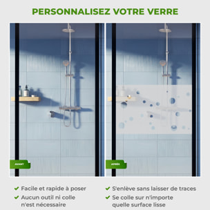 Film Fenêtre Anti Regard Occultant - PETITES BULLES - Stickers Autocollant Brise-Vue pour Vitre & Porte de Douche