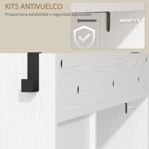 Zapatero Estrecho con 2 Cajones Abatibles, Zapatero Entrada Recibidor Rústico con Cajón y Estantes Ajustables, para 12 Pares de Zapatos, para Pasillo, Espacio Reducido, 106,7x26x116 cm, Blanco