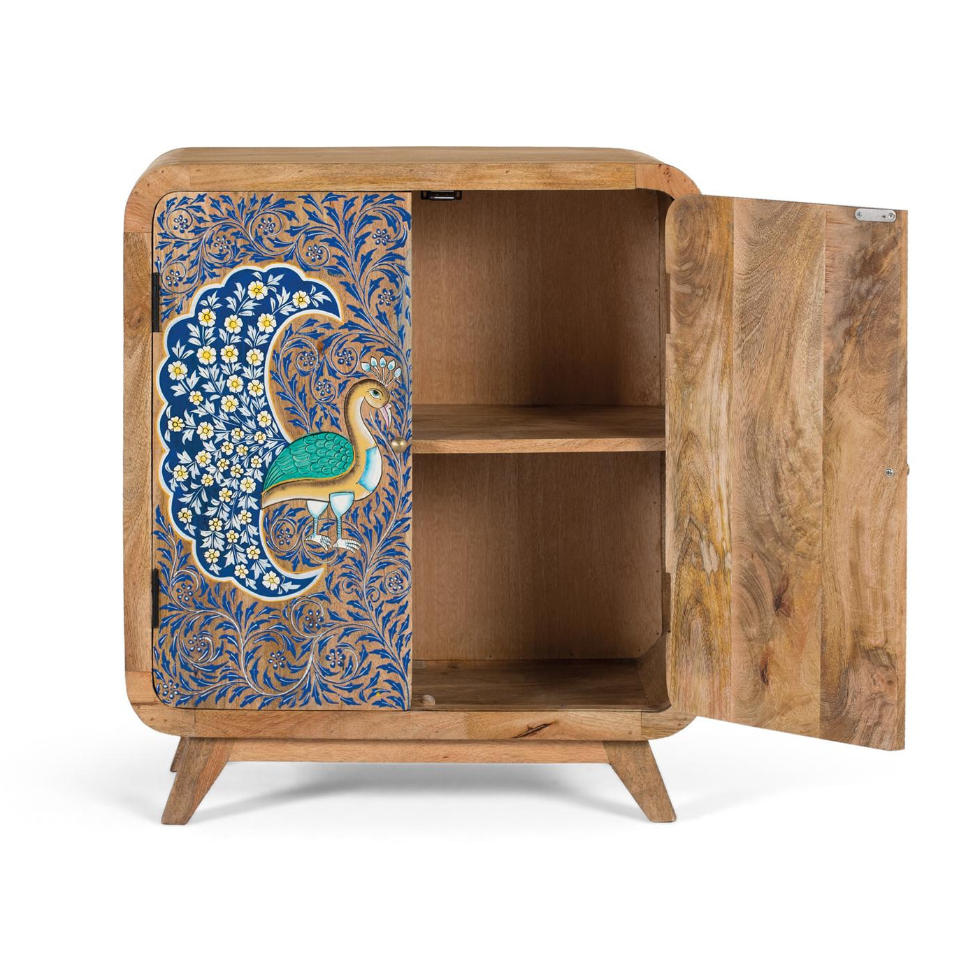 Muebles Auxiliare de Madera de Mango 65 Cm Estilo Artesanal Étnico