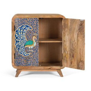 Muebles Auxiliare de Madera de Mango 65 Cm Estilo Artesanal Étnico
