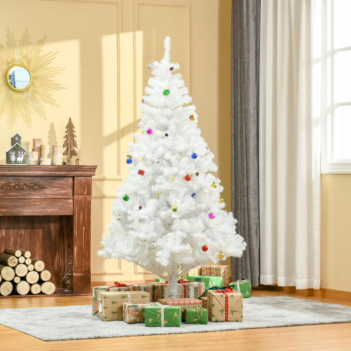 Árbol de Navidad Decoraciones Artificiales Incluidas 150/180 cm Verde y Blanco