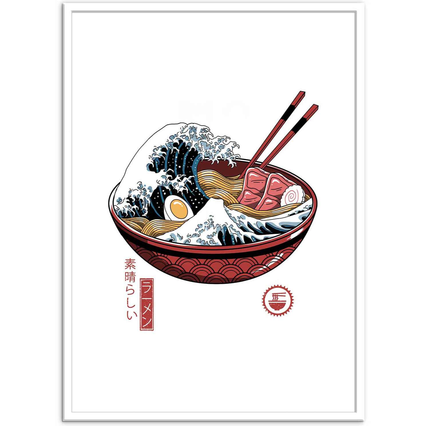 Affiche - Great ramen wave White version - Vincent Trinidad