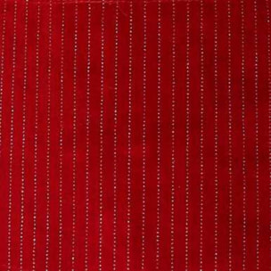 Copri base per albero di natale in tessuto rosso e argento cmø56h25