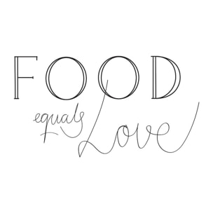 Tableau food love Tableau alu Dibond