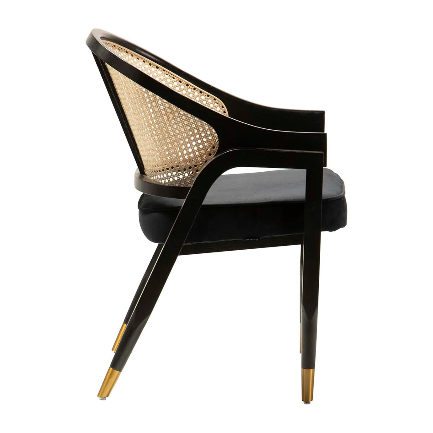 Butaca Rattan Madera Negro Taizu 62x62x87 Cm
