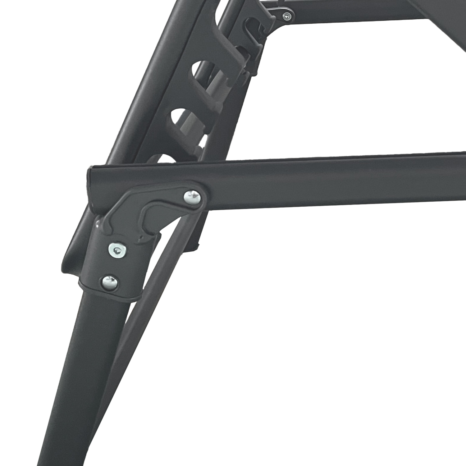 Lot de 2 bains de soleil pliants SICILIA en textilène gris - structure anthracite