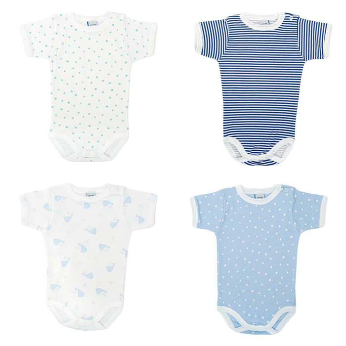 Pack 4 Body Ab. Hombro Manga Corta