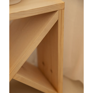 Table basse en bois massif ton chêne moyen en différentes tailles