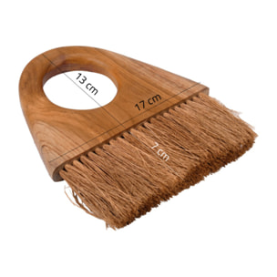 Brosse de nettoyage à anneau en fibres de coco et bois de teck - DARLA