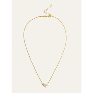 Collar Duo Spark Plata Baño Oro