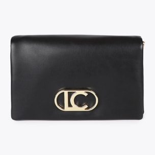 Tracolla effetto pelle con tre scomparti e patta