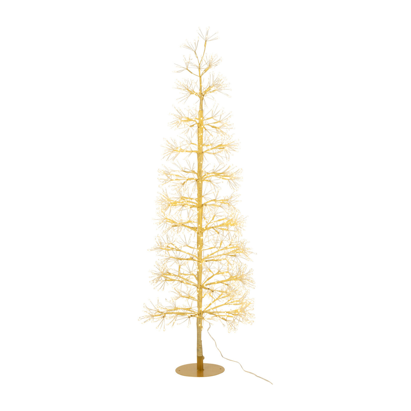 J-Line décoration Arbre - blanc chaud - acier - or - medium - LED