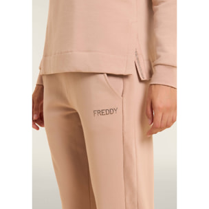 Pantaloni sportivi da donna con inserto in velluto