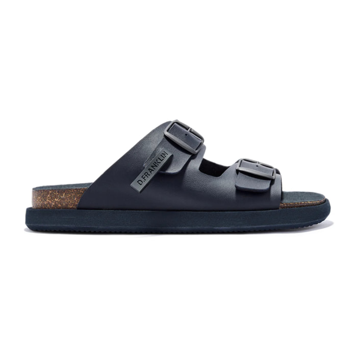 Sandalias de Hombre Cierre Hebilla en Azul Marino Vibe