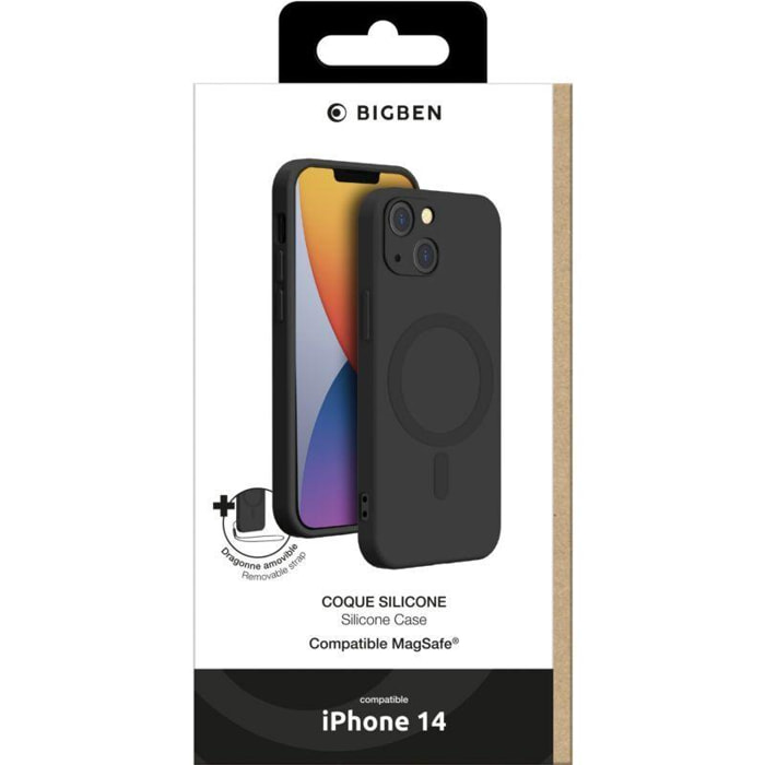 Coque BIGBEN CONNECTED iPhone 14 Plus MagSafe silicone noir