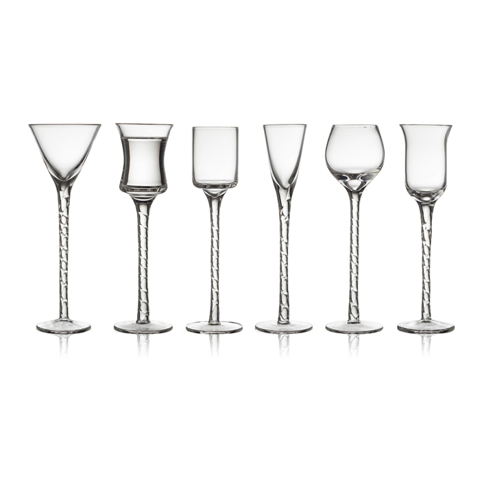 Set de 6 verres à schnaps Rom  assorties