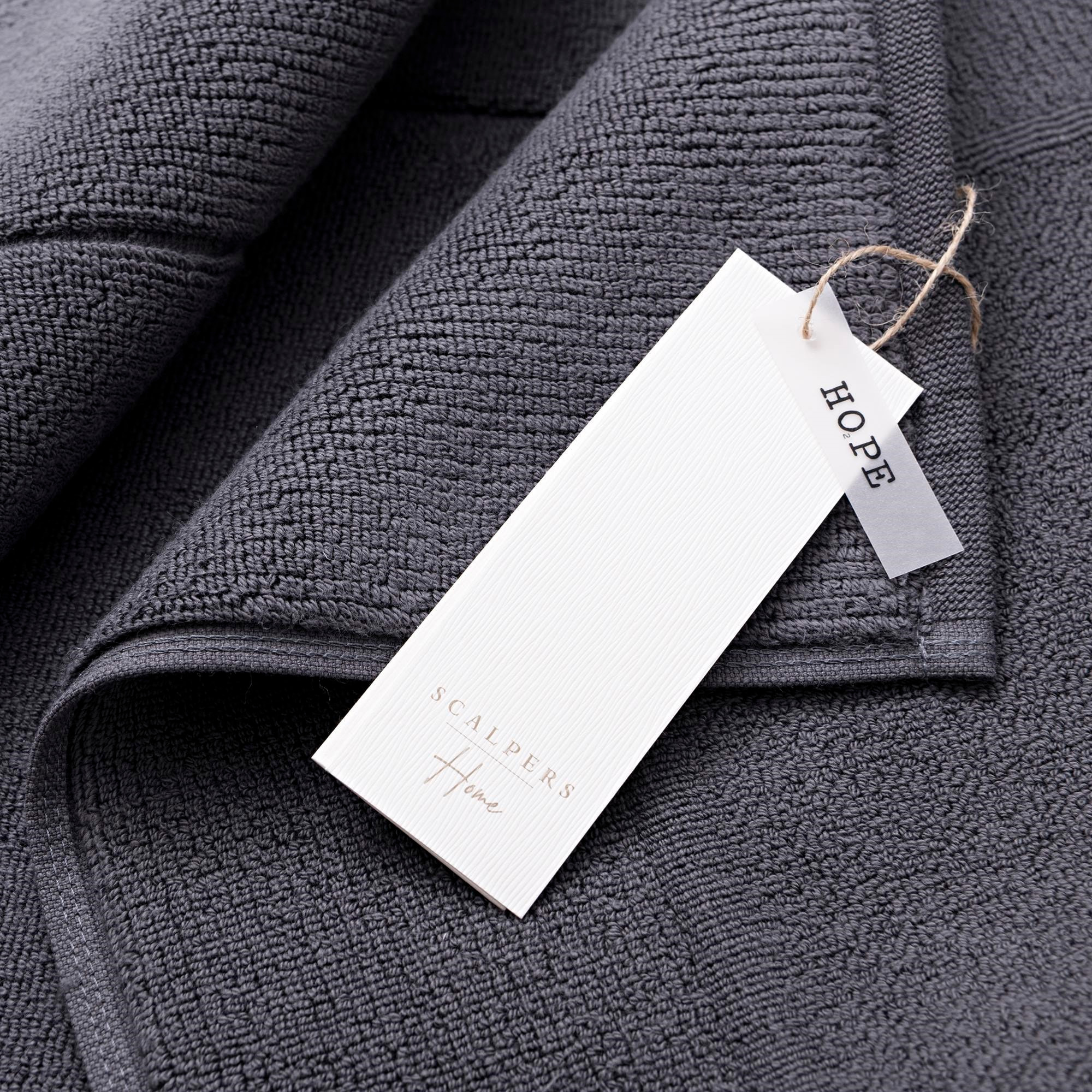 Alfombrilla de baño 50x80cm 100% algodón 1450gsm gris scalpers home