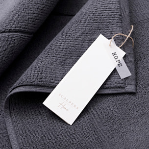 Alfombrilla de baño 50x80cm 100% algodón 1450gsm gris scalpers home