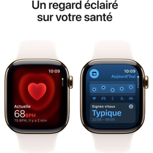 Montre connectée APPLE WATCH 42mm Tit Or / Rose Serie 11 S/M Cellular