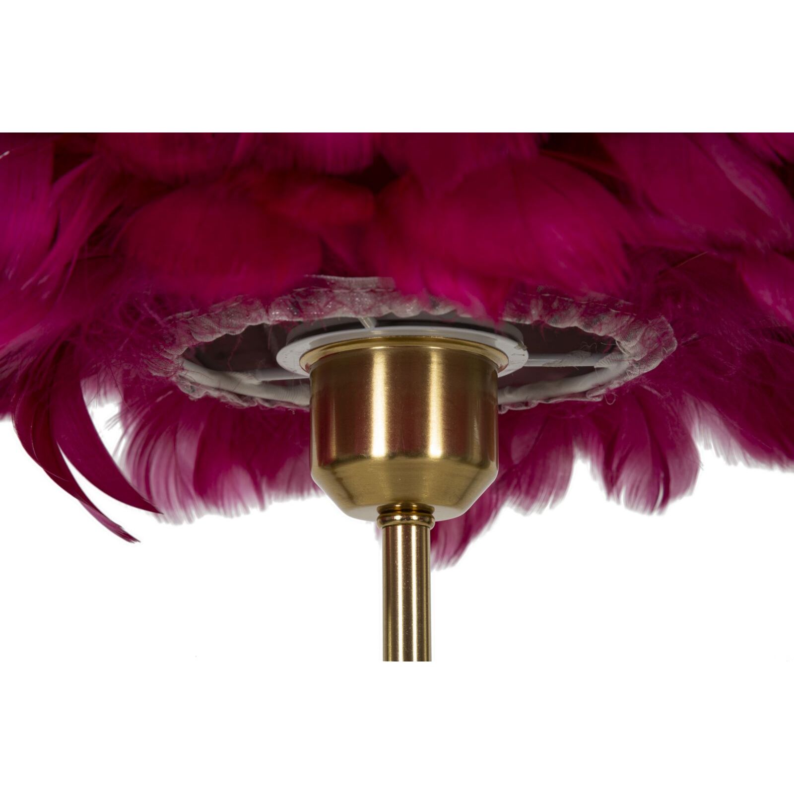 LAMPADA DA TAVOLO BALL FEATHER BORDEAUX CM Ø 30X50