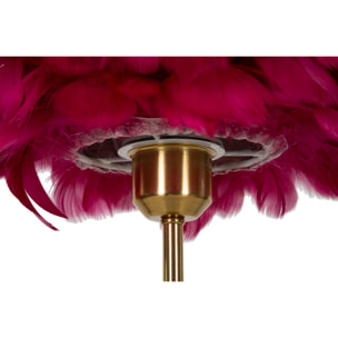 LAMPADA DA TAVOLO BALL FEATHER BORDEAUX CM Ø 30X50