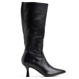 Stivale a punta con tacco a rocchetto - NERO