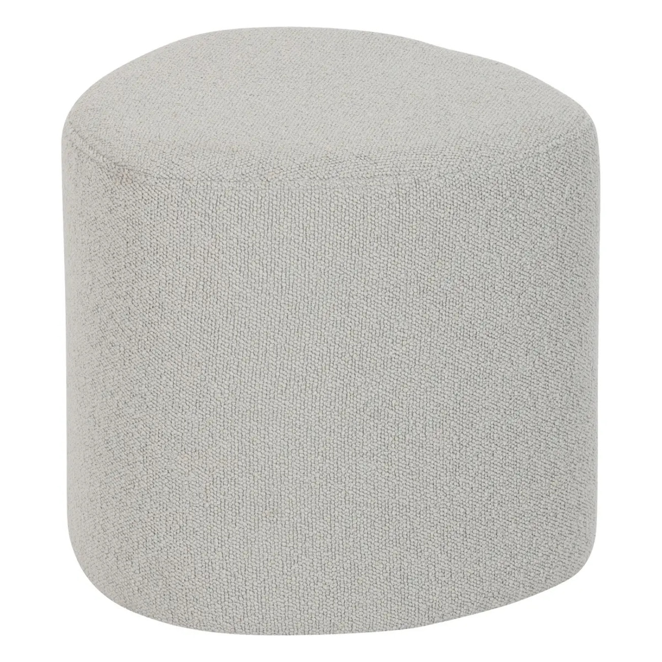 Pouf galet bouclette Estria gris 39x39cm