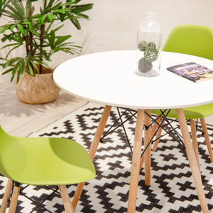 Mesa de comedor redonda Tower Blanco
