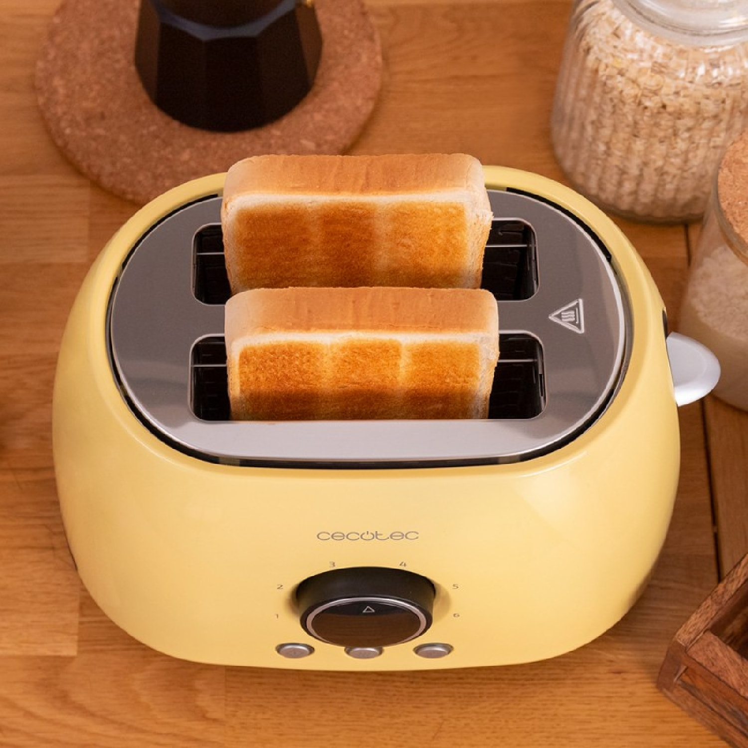 Cecotec Grille-pain vertical numérique ClassicToast 8000 Yellow Double