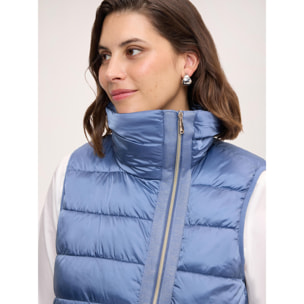 Fiorella Rubino - Piumino lightweight smanicato - Azzurro